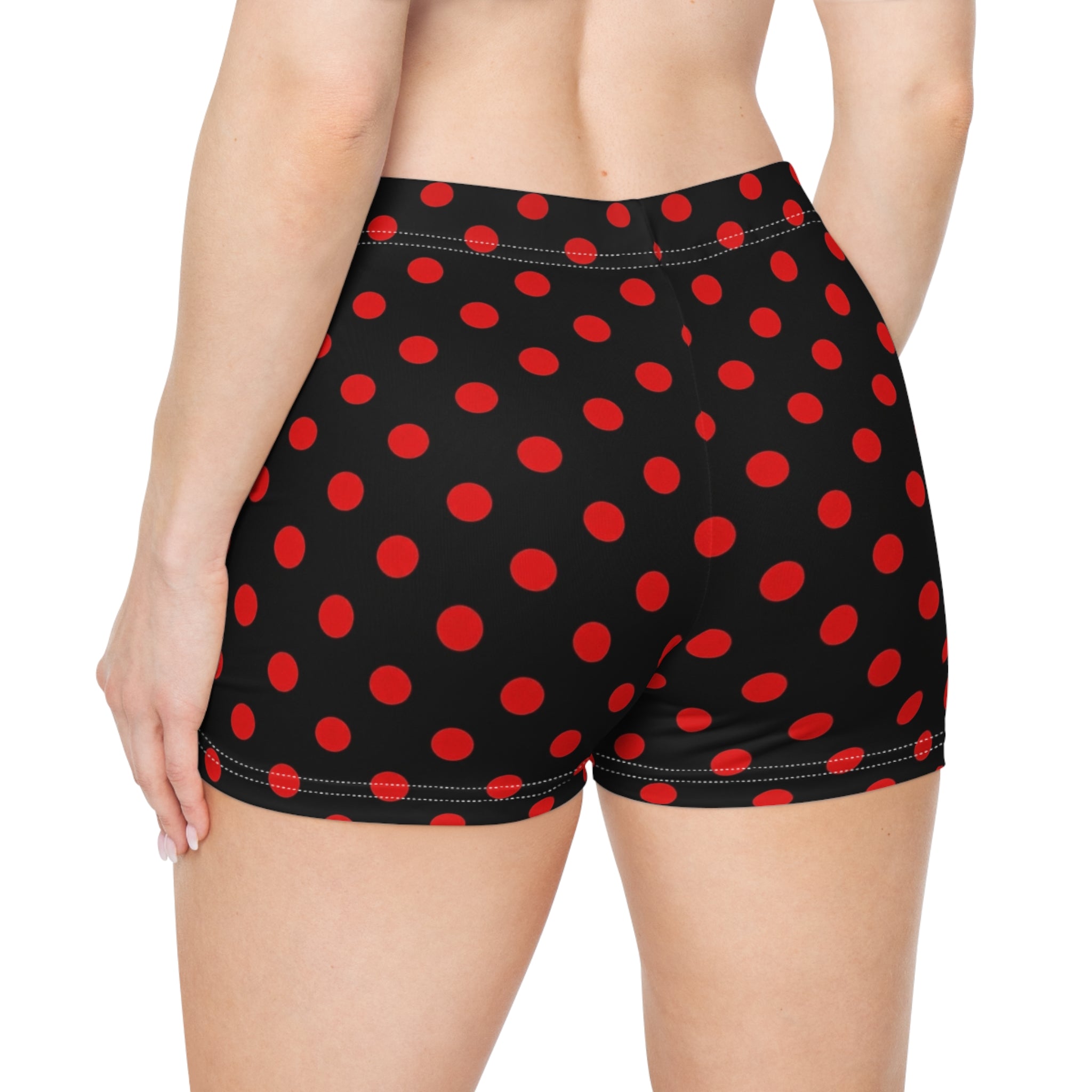 Black Widow Polka Dot Mini Shorts