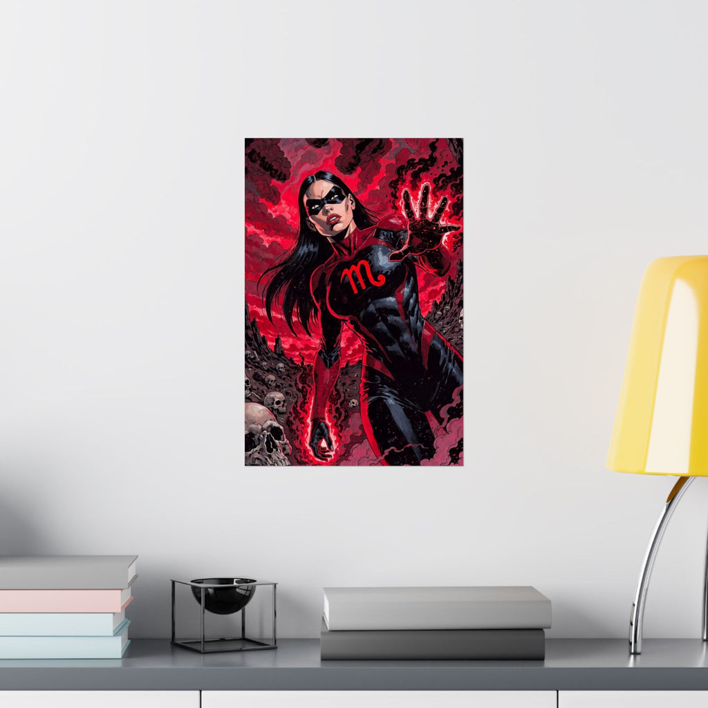 Scorpio Superhero Art Print