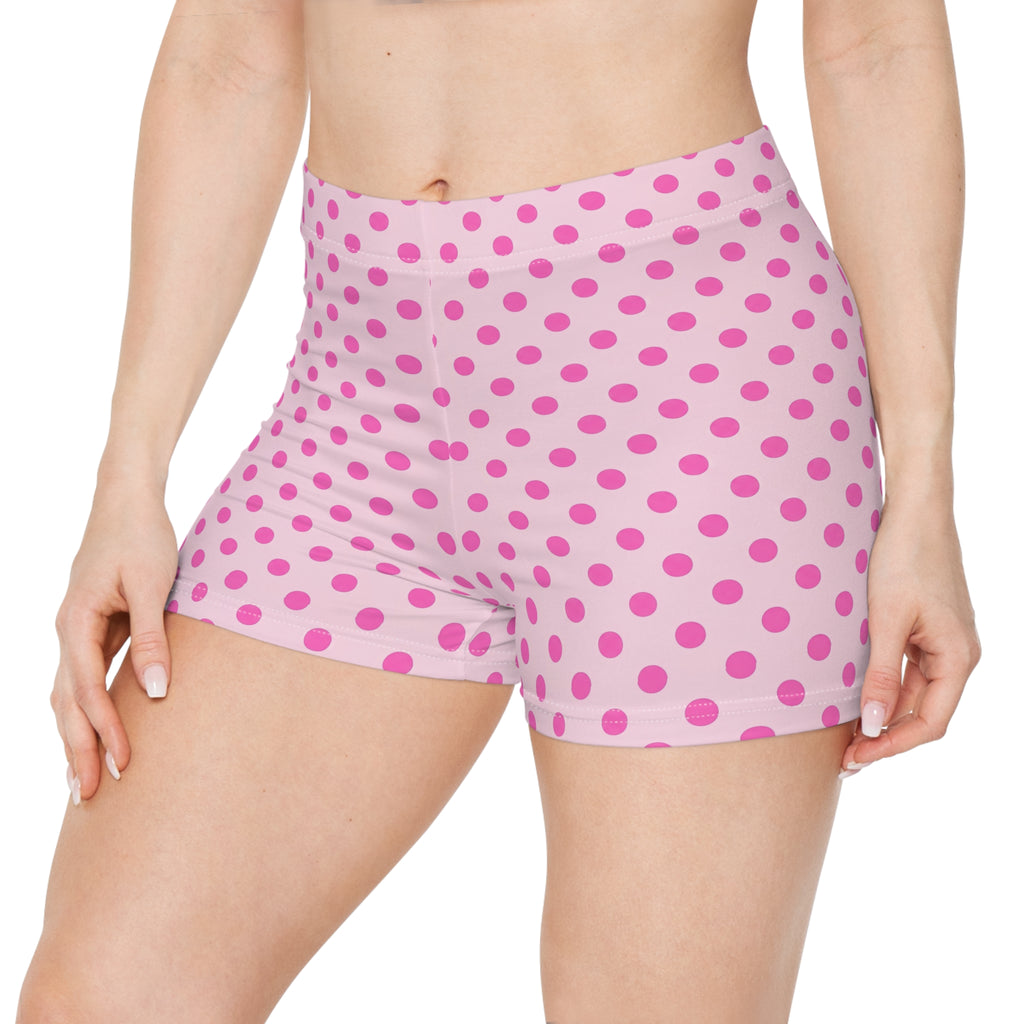 Pink Polka Dot Mini Shorts