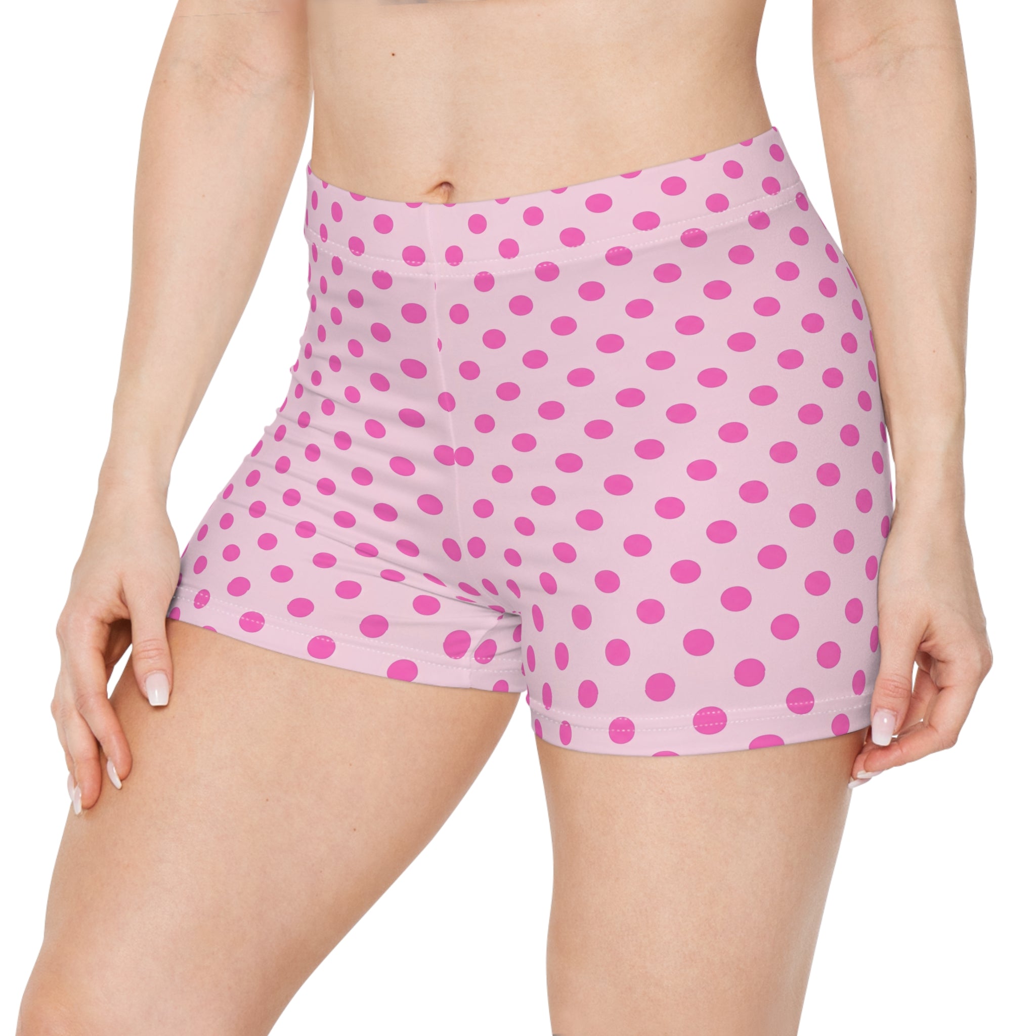 Pink Polka Dot Mini Shorts