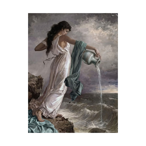 Aquarius Zodiac Art Print - Sappho Reimagined - Vertical Poster