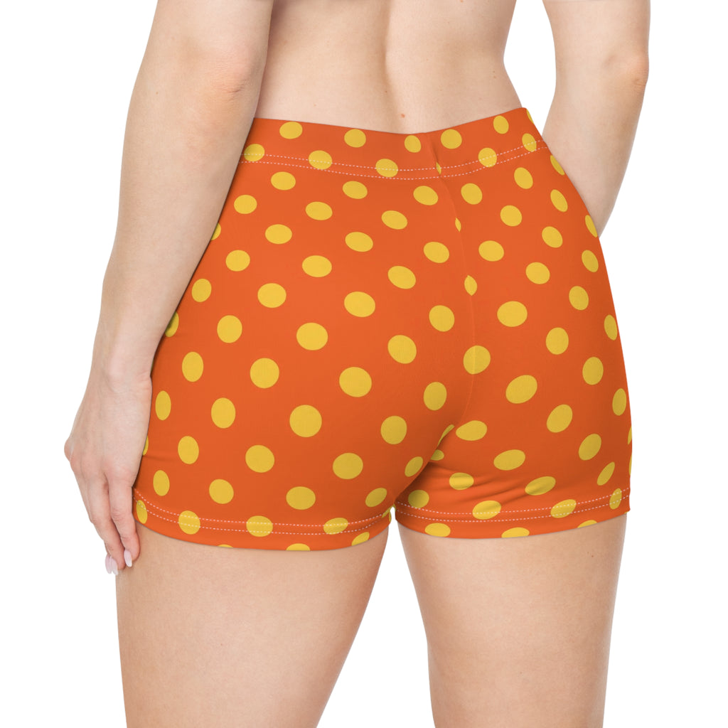 Peach Bonbon Polka Dot Mini Shorts