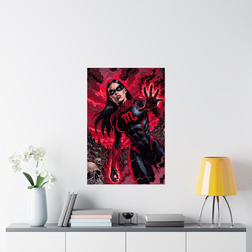 Scorpio Superhero Art Print