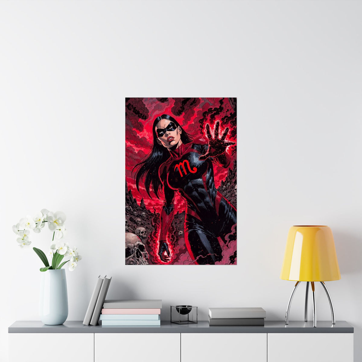 Scorpio Superhero Art Print