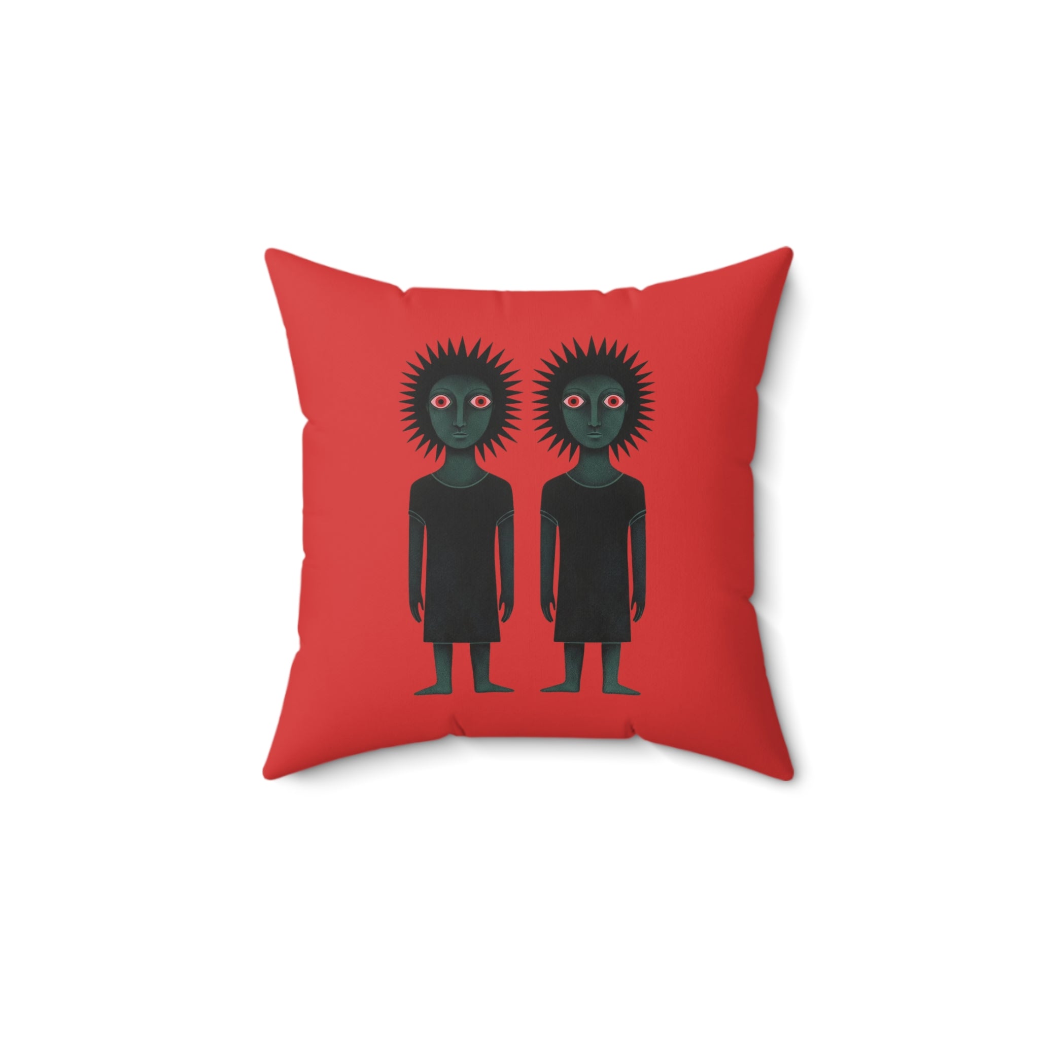 Gemini Gothic Pillow | Faux Suede Square Pillow