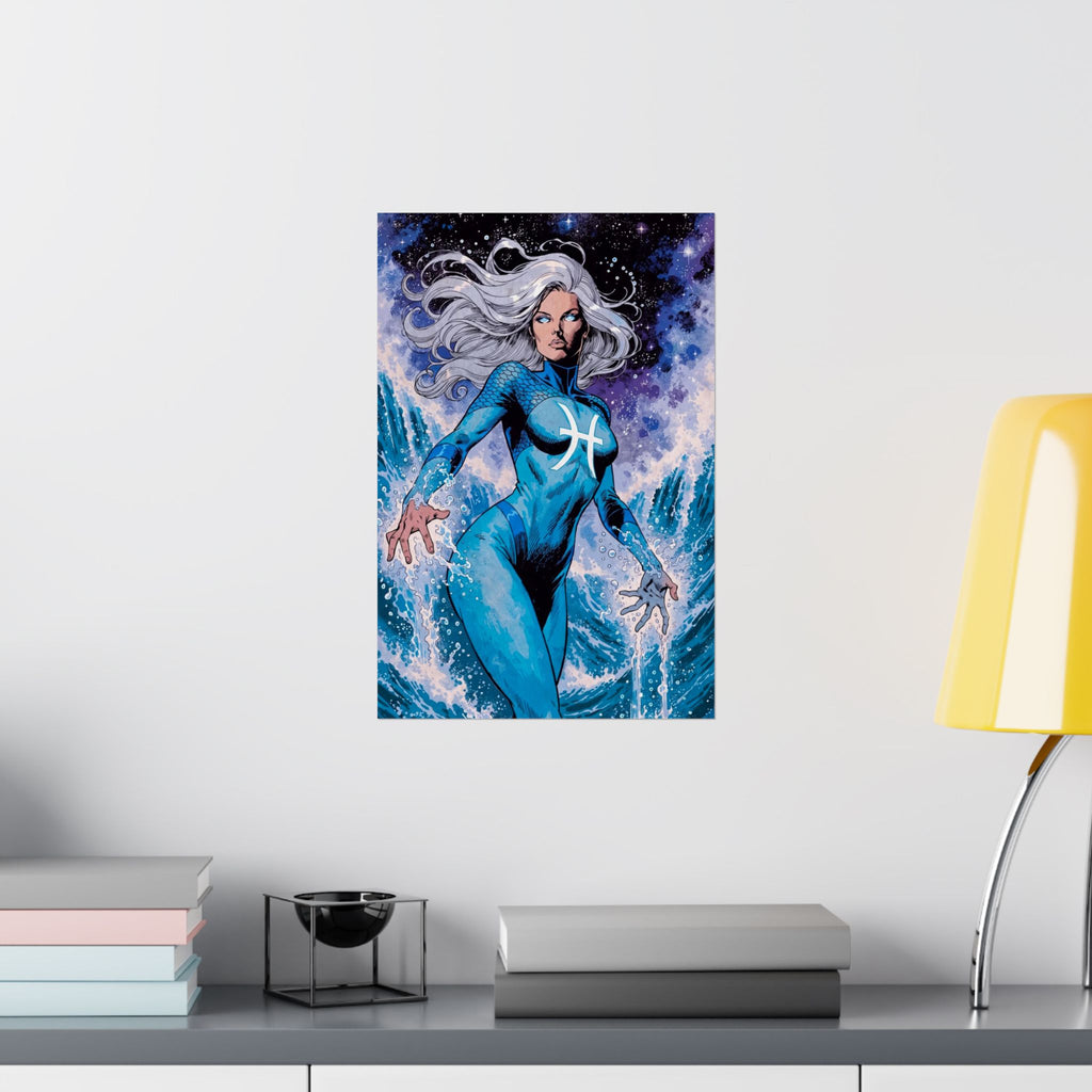 Pisces Superhero Art Print