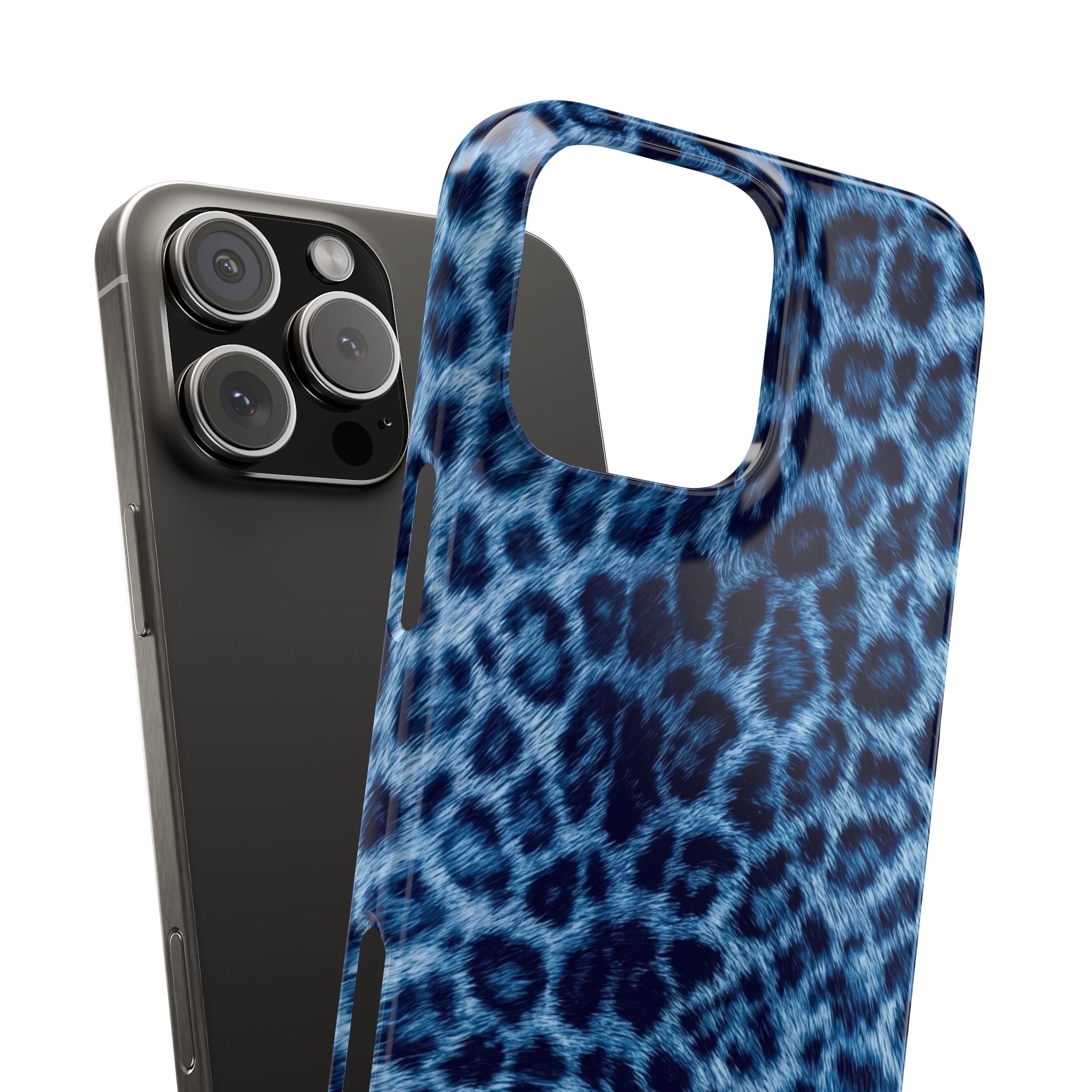 Blue Leopard Phone Case