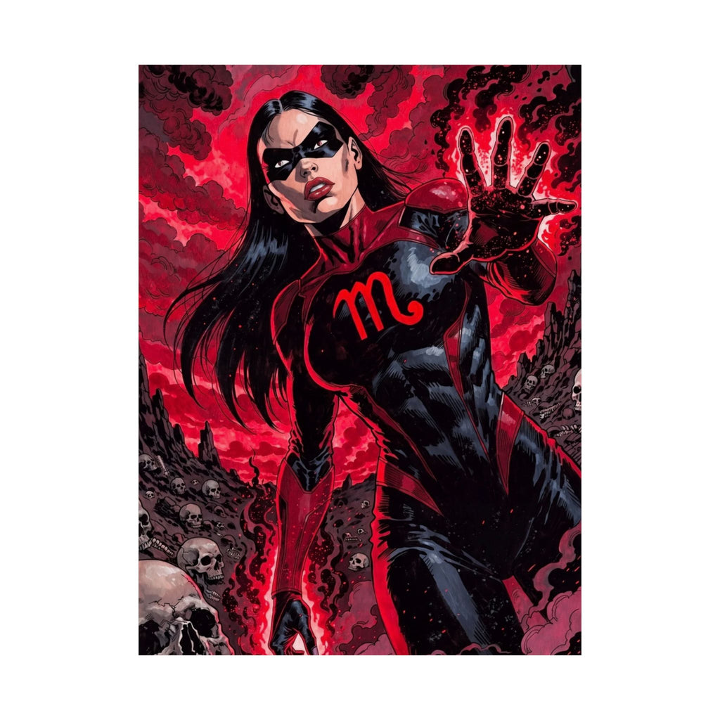 Scorpio Superhero Art Print