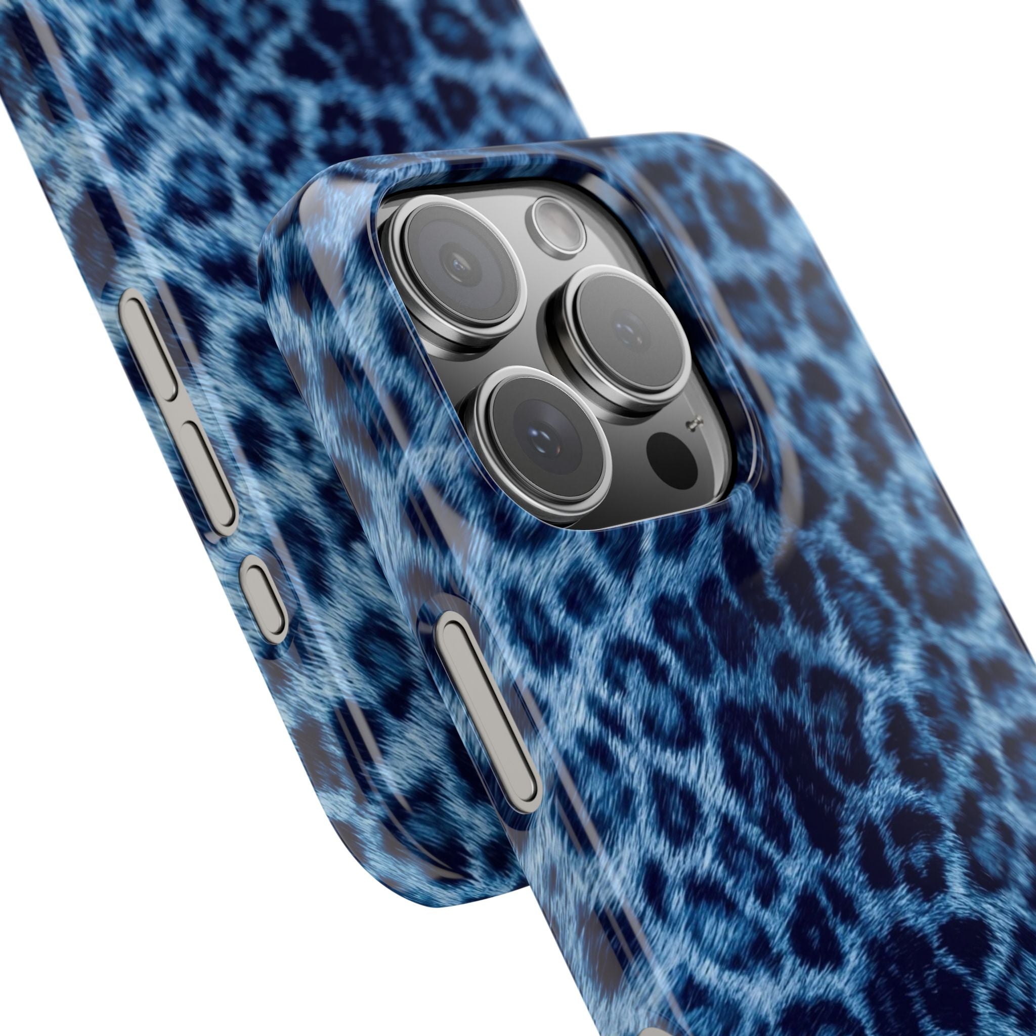 Blue Leopard Phone Case