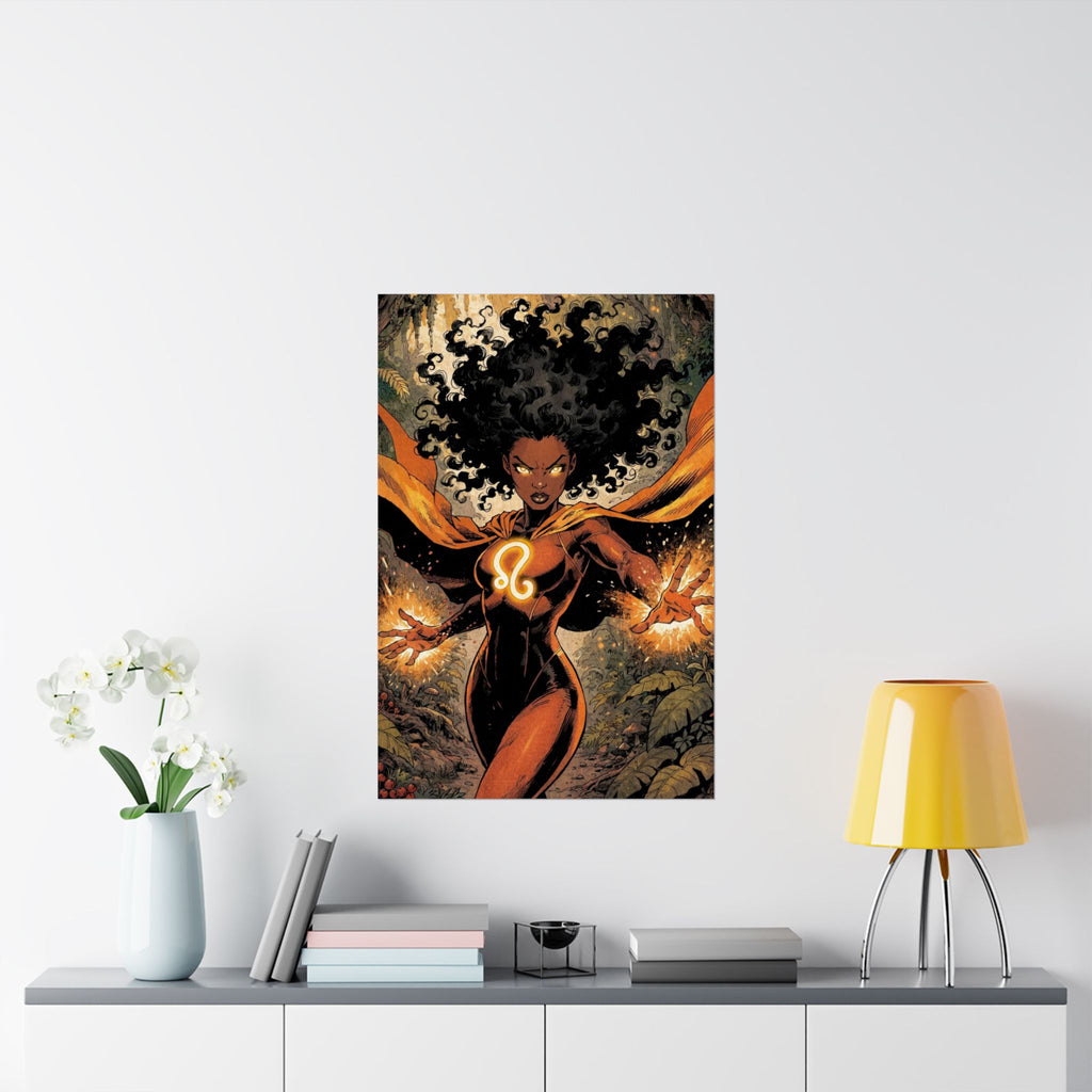 Leo Superhero Art Print