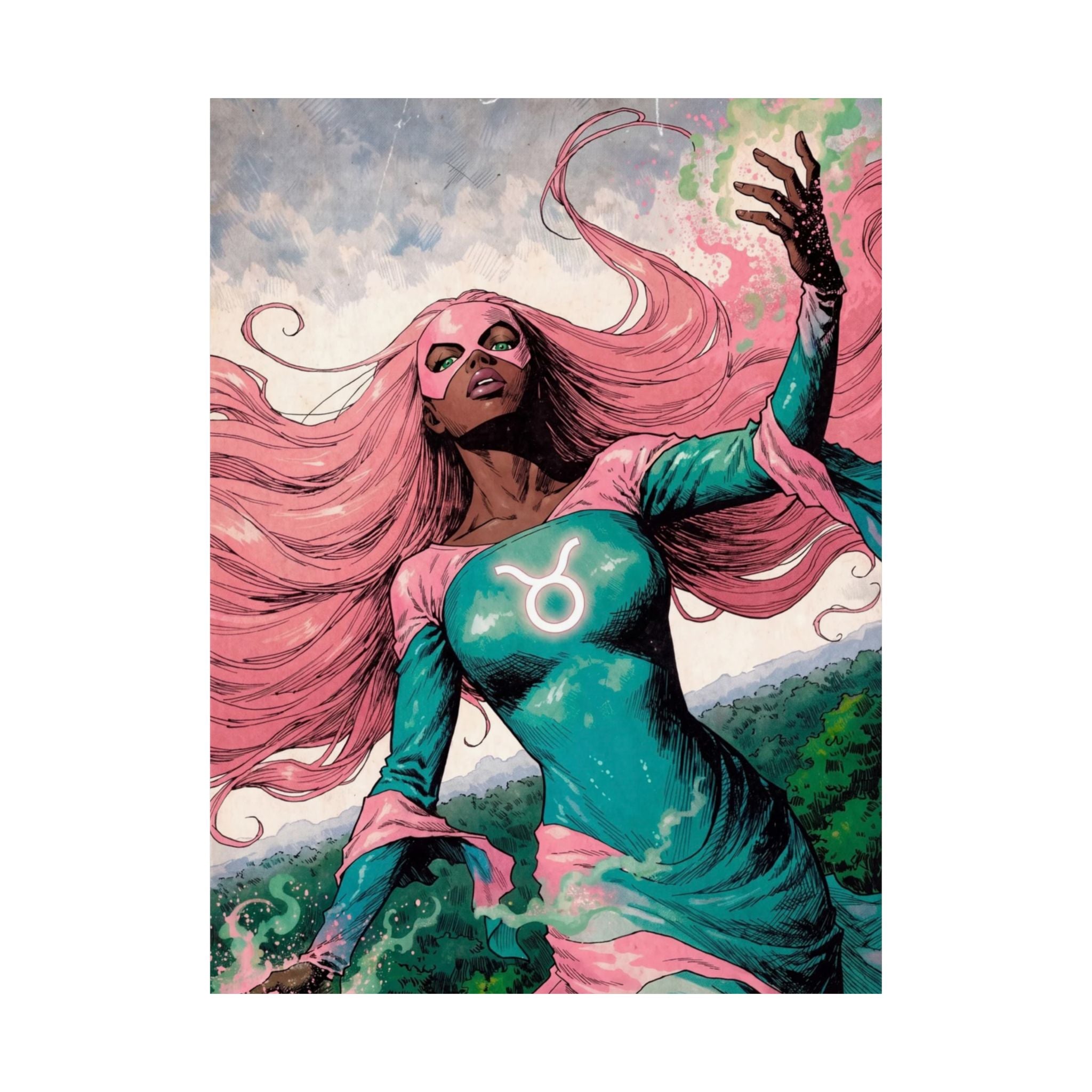 Taurus Superhero Art Print