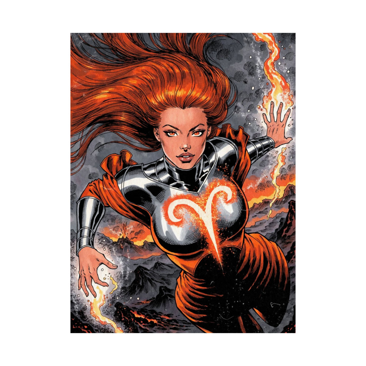Aries Superhero Art Print