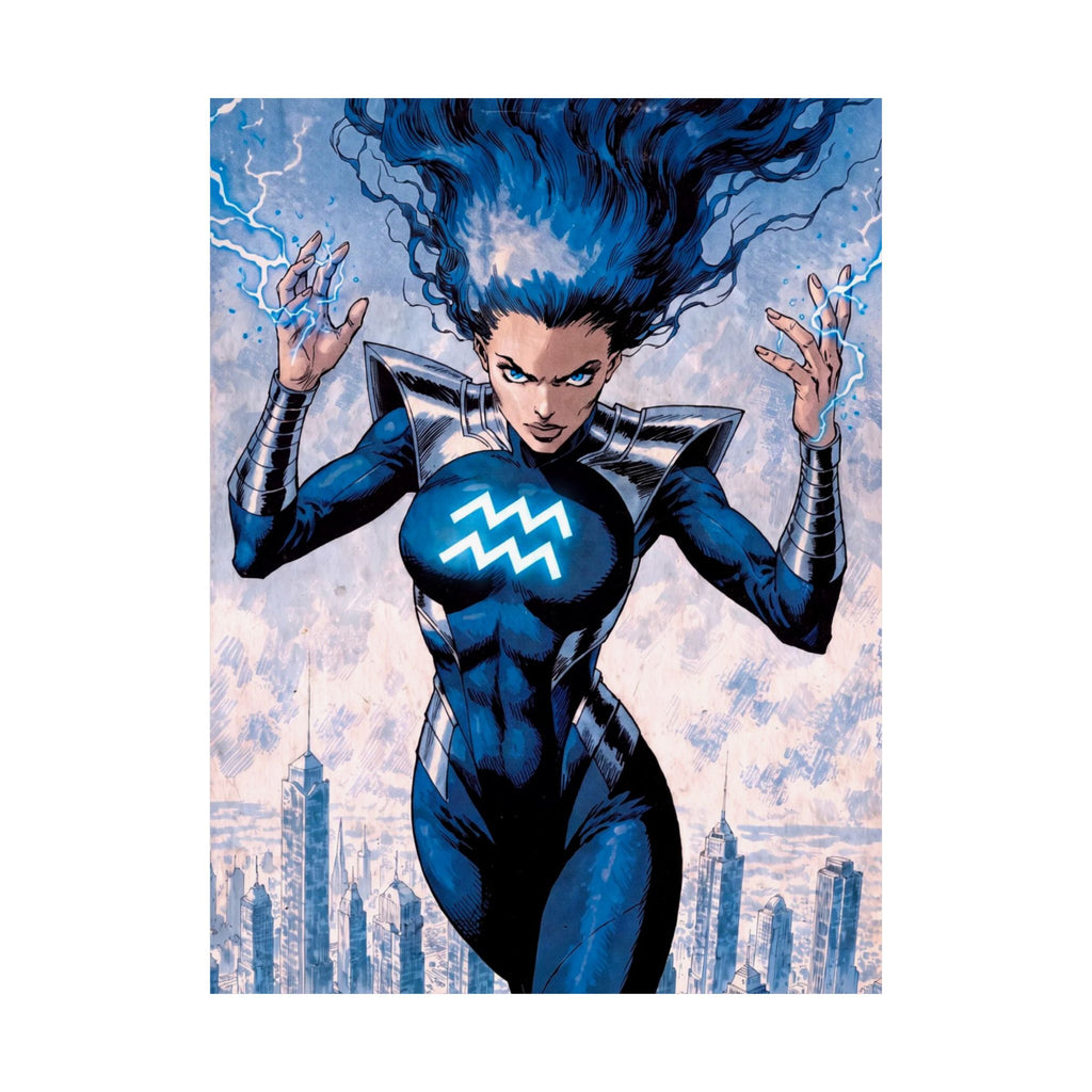 Aquarius Superhero Art Print
