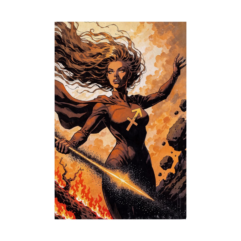 Sagittarius Superhero Art Print