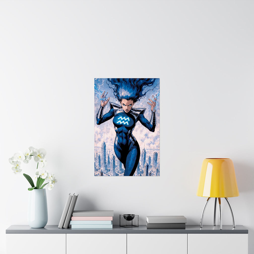 Aquarius Superhero Art Print