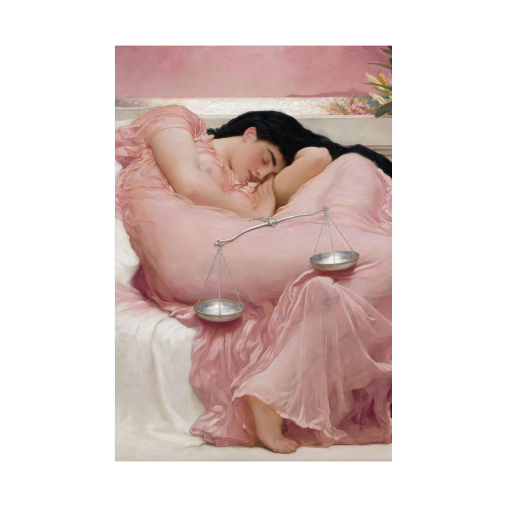 Libra Zodiac Art Print - Flaming June Reimagined - Vertical Poster