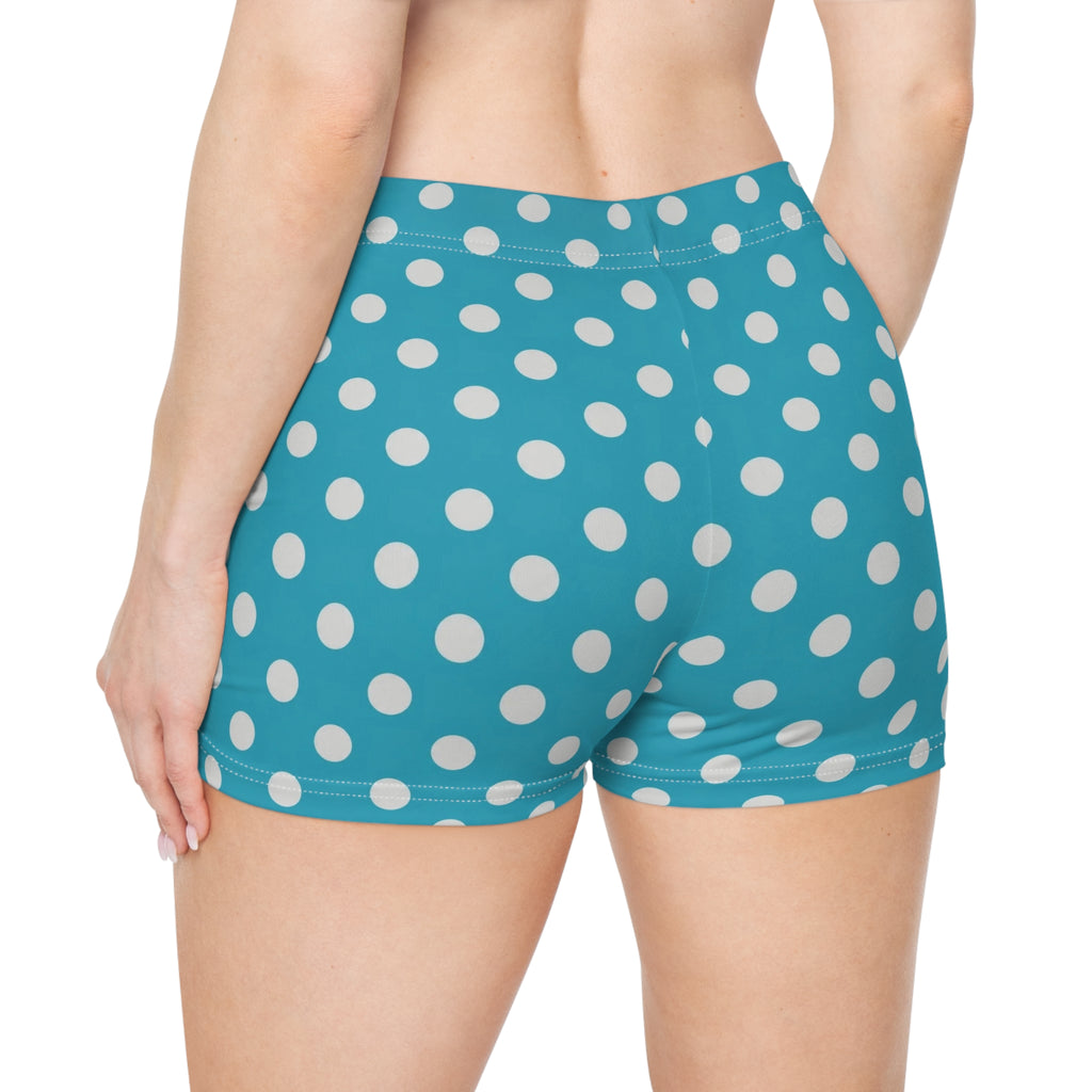 Blue Grotto Polka Dot Mini Shorts