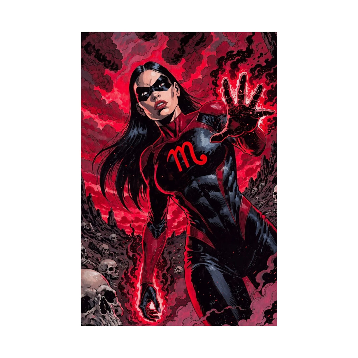 Scorpio Superhero Art Print