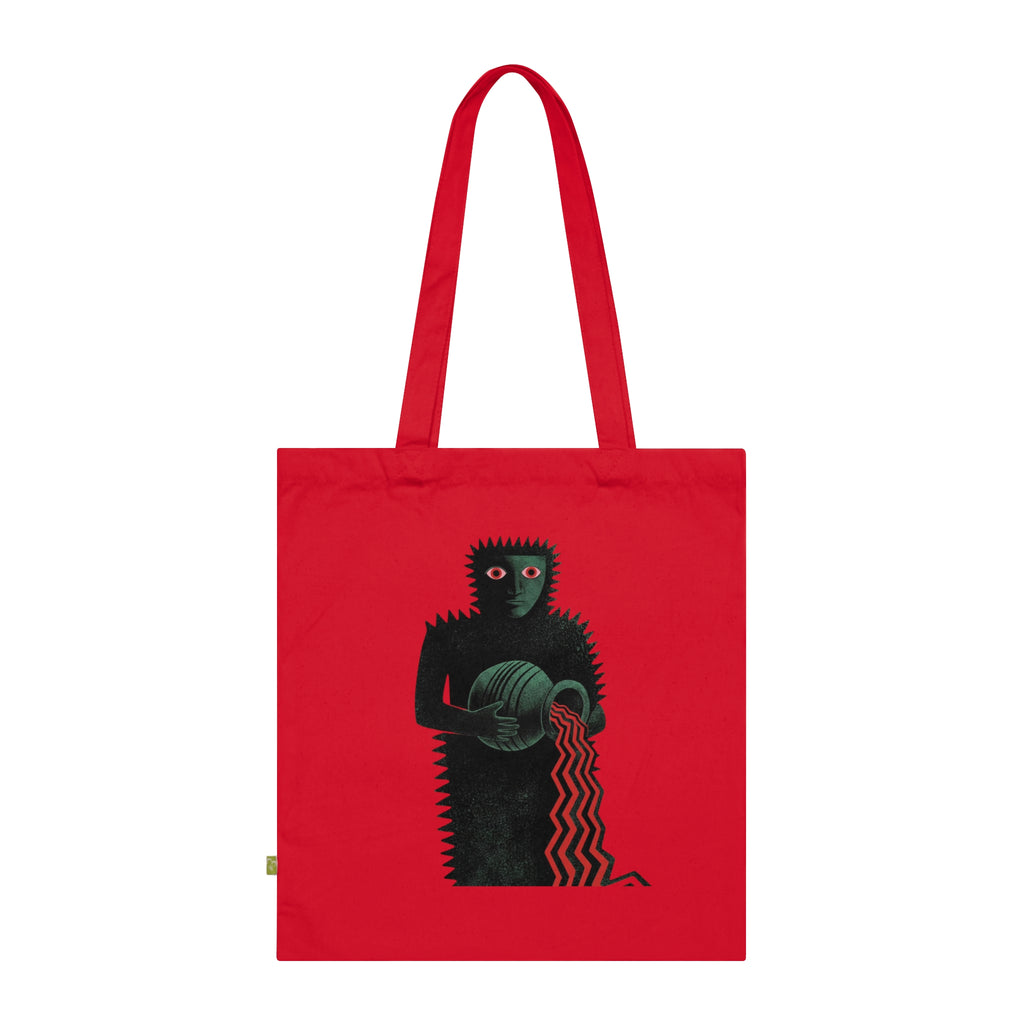 Aquarius Shadow Water Bearer - Gothic Organic Cotton Tote Bag