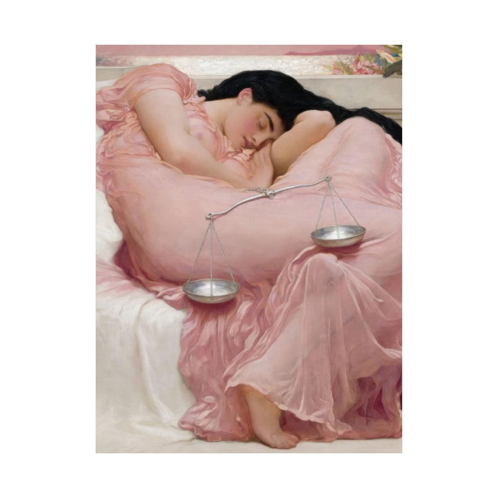 Libra Zodiac Art Print - Flaming June Reimagined - Vertical Poster