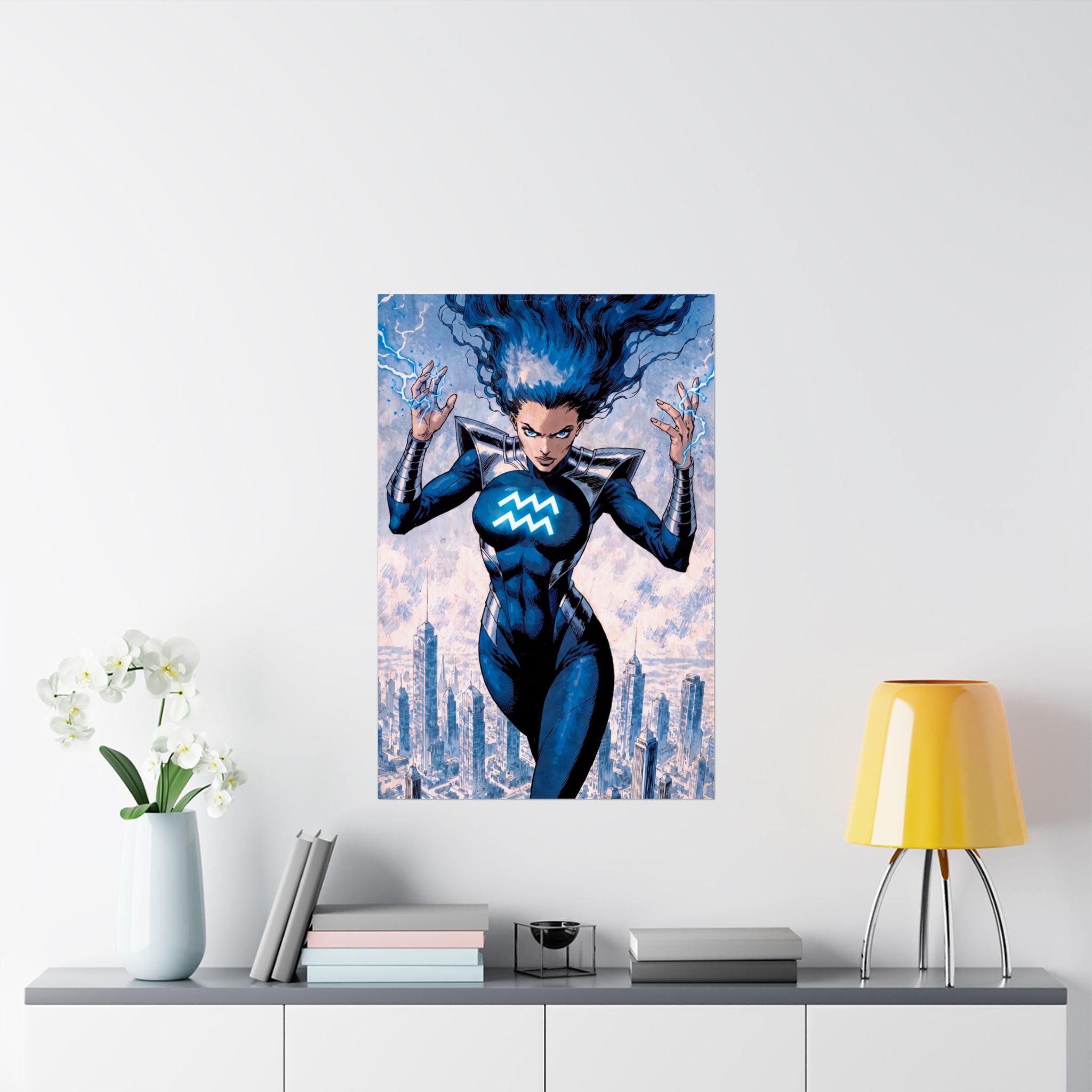 Aquarius Superhero Art Print