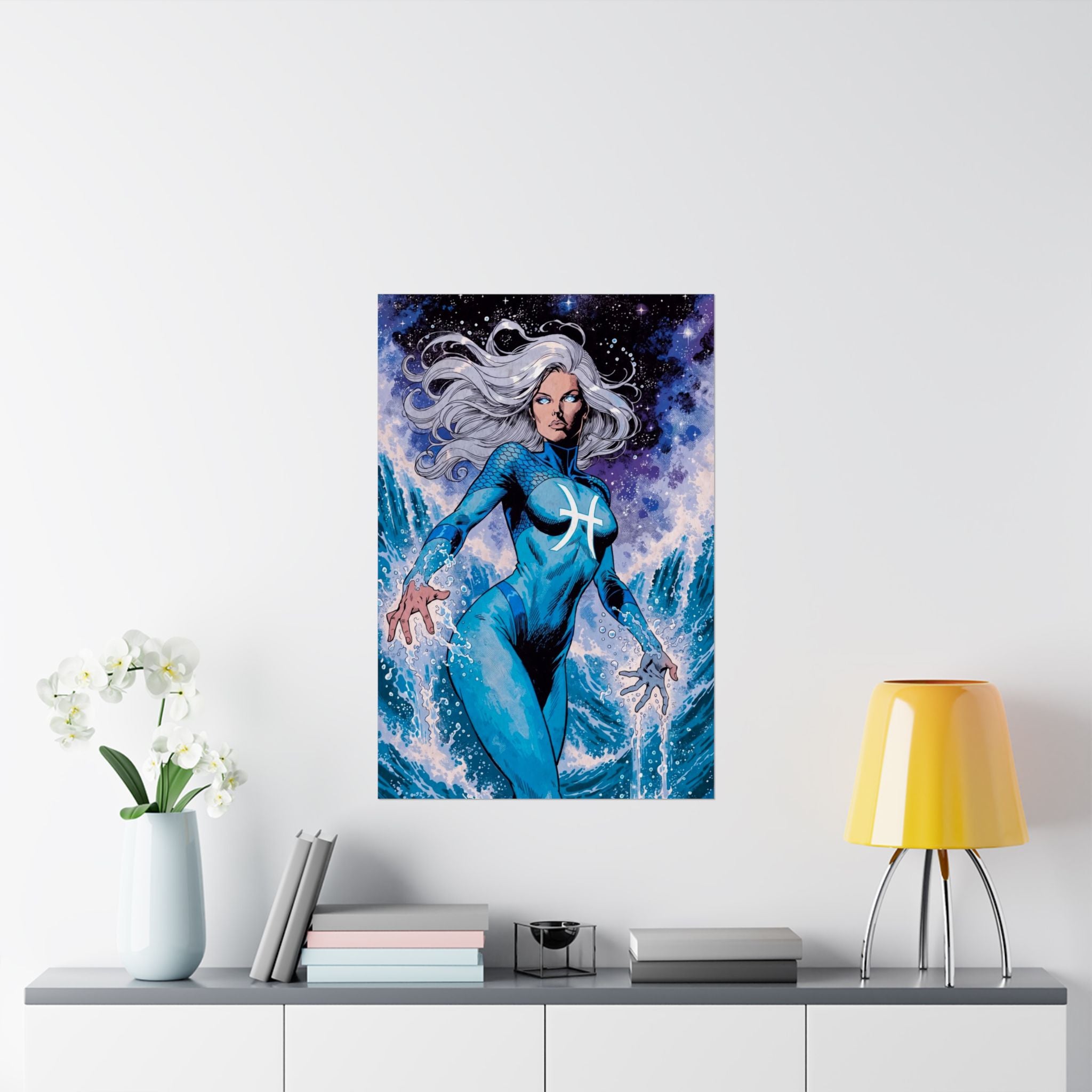 Pisces Superhero Art Print
