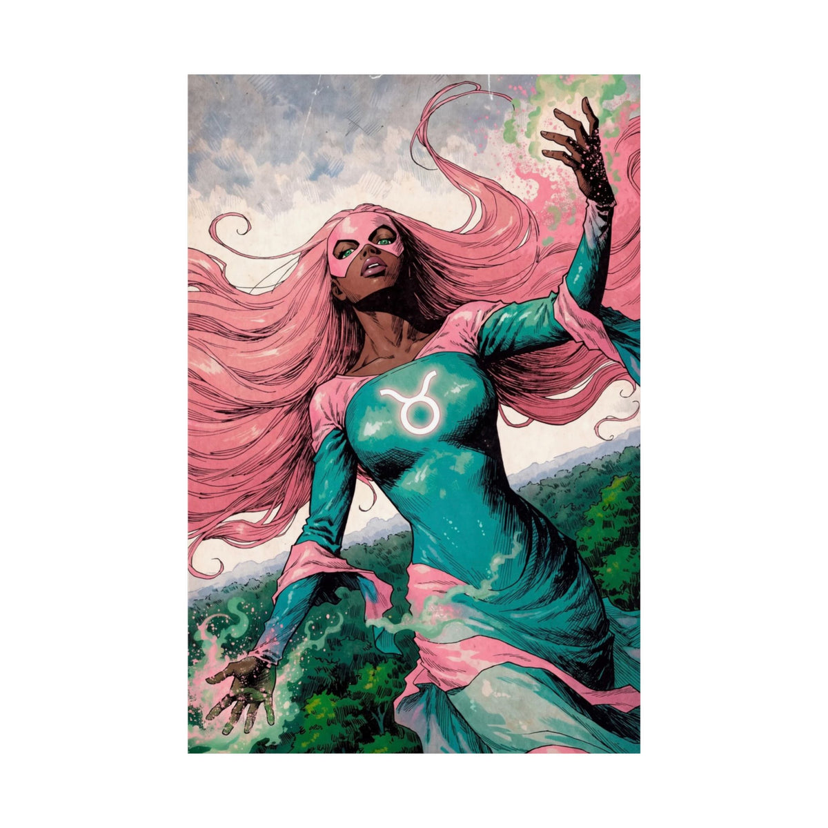Taurus Superhero Art Print