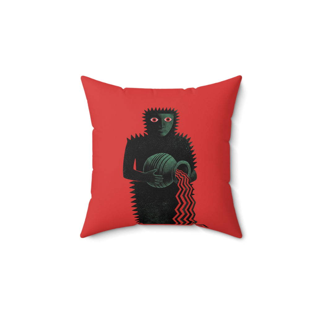 Aquarius Gothic Pillow | Faux Suede Square Pillow