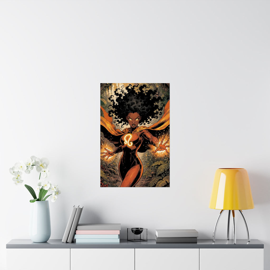 Leo Superhero Art Print