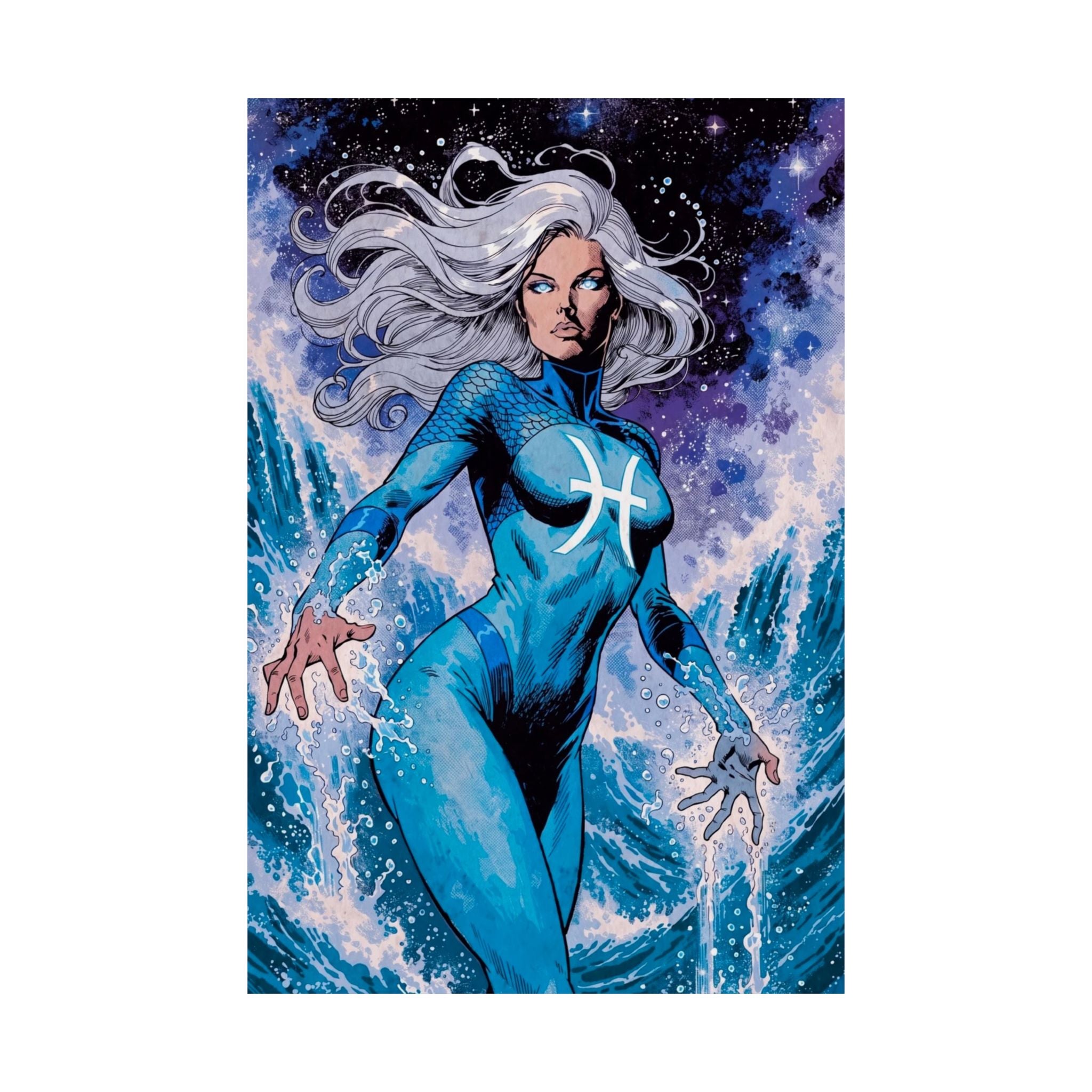 Pisces Superhero Art Print