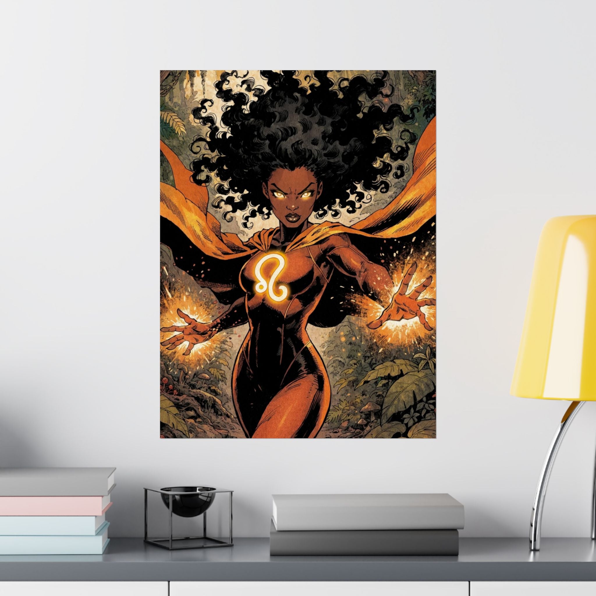 Leo Superhero Art Print